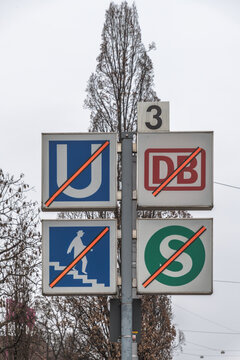 U-Bahn, Bahn, S-Bahn durchgestrichen
