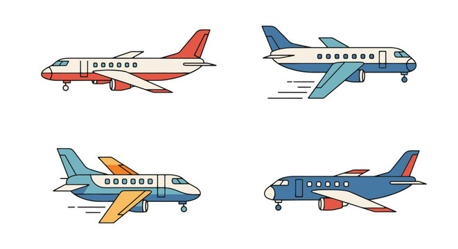 Delivery Plane Line outline illustration