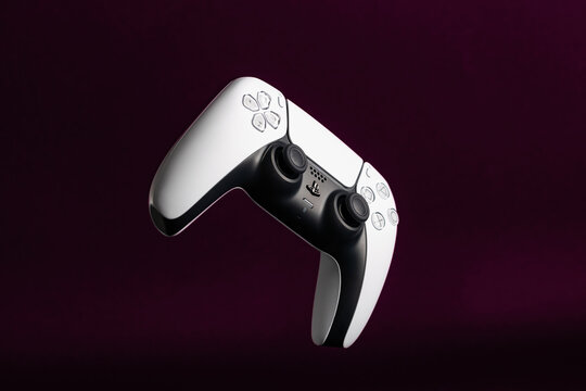 White and Black DualSense Wireless Controller for PlayStation 5