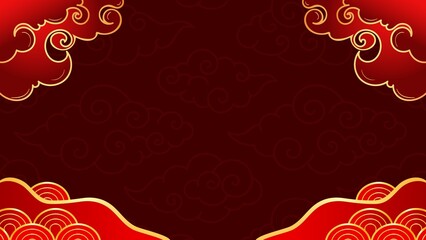 Red and Gold Lunar New Year Background © Oreworld