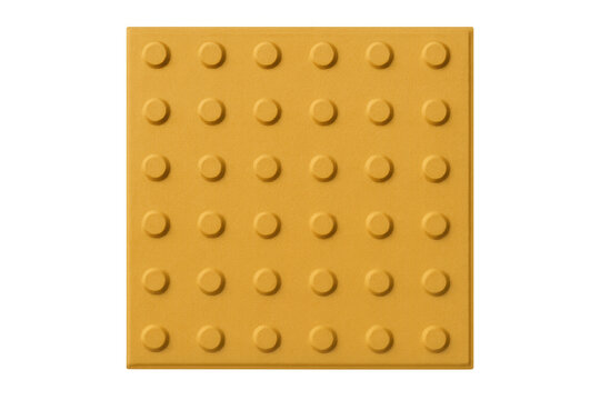Yellow tactile paving warning for blind people