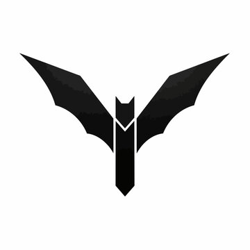 Modern bat logo with sleek design and bold silhouette
