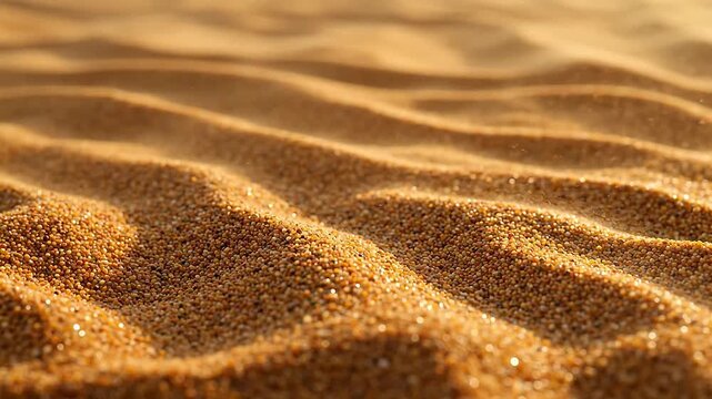 Closeup of grain seeds on textured surface