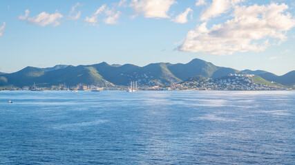 The island of St Martin on a bright blue day © Keith J Sfinx