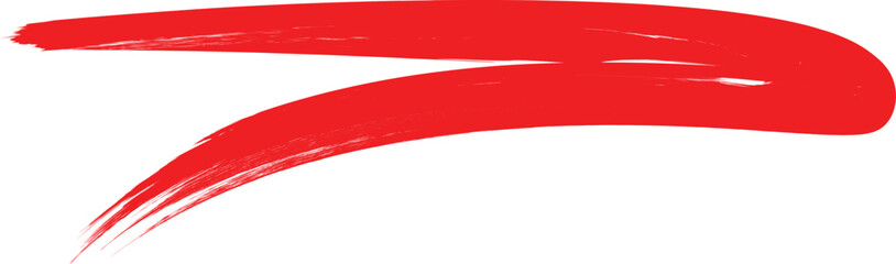 Obraz premium Red underline and paint swatches . Vector brush Stroke . Correction scribble. Red isolated paintbrush collection . Vector streak. Hand drawn underline, highlighter.