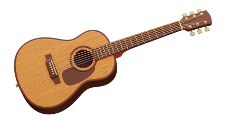 Fototapeta premium acoustic guitar isolated on white
