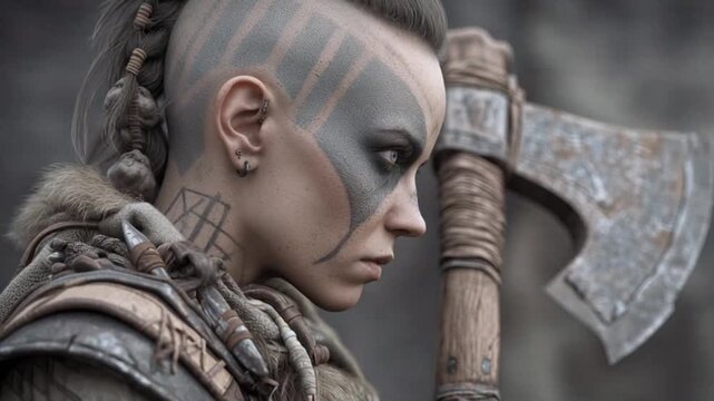 Gezeichnete Kriegerin &ndash; St&auml;rke und Entschlossenheit trotz Narben