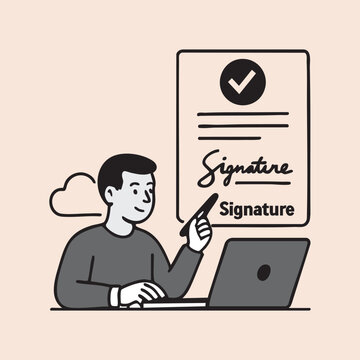 office and computer work business vector illustration