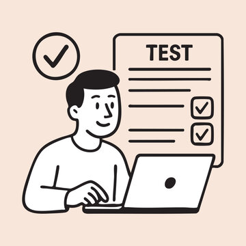 Screen and pen paper icon and office work illustration  
