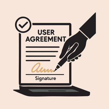 Screen and pen paper icon illustration  