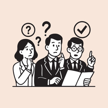 Businessman team illustration women team illustration