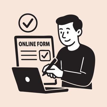 business vector computer laptop office illustration