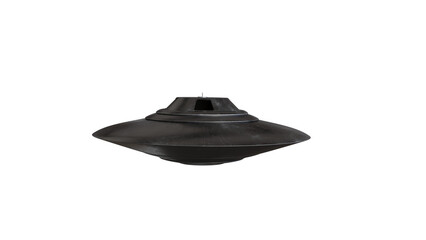Classic UFO flying saucer 3D render