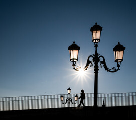 old street lamp in Venice, Italy