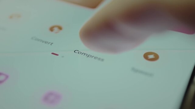 Digital screen with option to Compress files