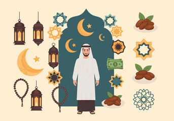 Fototapeta premium A serene illustration evoking spirituality and calm, perfect for religious content or meditation themes.