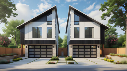 Ultrarealistic 3D Architectural render of a modern house