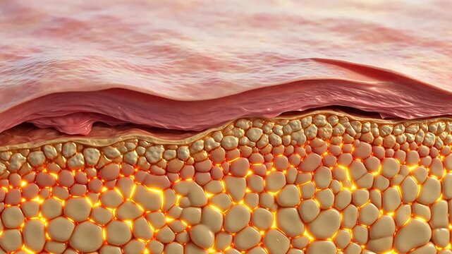 Skin layers and subcutaneous fat cells