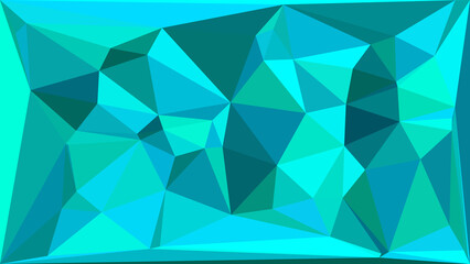 Obraz premium Vibrant teal geometric pattern with dynamic triangles