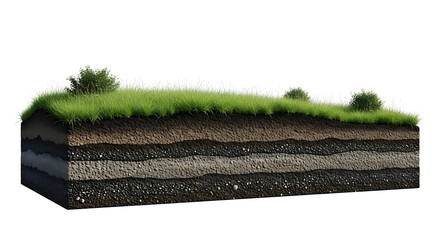 Soil Layers Section Diagram Earth Cross Section, Grass, Ground, Subsoil, Science