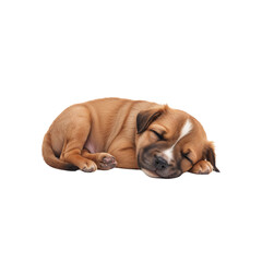 Obraz premium Cute Puppy Sleeping on White Surface in Daylight