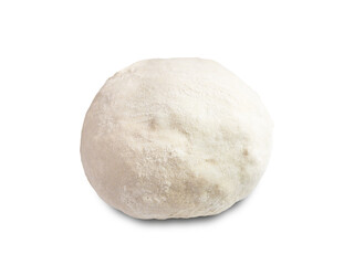 Fresh yeast dough isolated on white