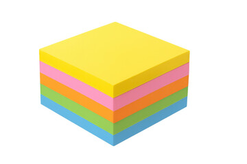 Fototapeta premium Stack of colorful sticky notes for reminders and organization