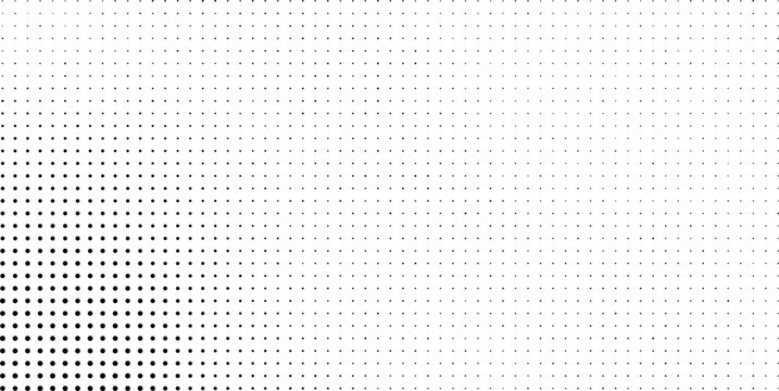 Halftone dot pattern background - black and white illustration