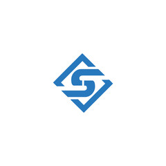 Letter S Logo Design. Alphabet in Diamond Frame for Tech Startup Corporate Identity, Professional Finance, Software Development, Cyber Security, Consulting Firm, Marketing Agency, Minimalist Symbol.