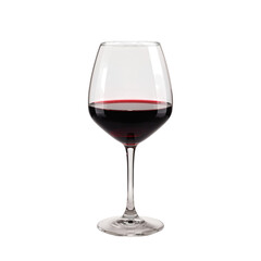 Naklejka premium Elegant Glass Filled With Red Wine Sitting on a Table in a Well-Lit Setting During the Evening Hours