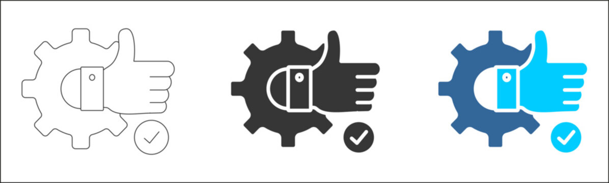 reliability icon set multiple style collection	
