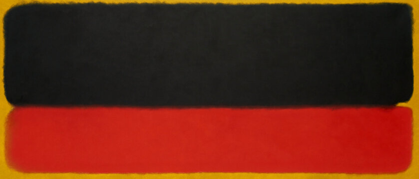 Abstract oil painting in rothko style minimalism color field
