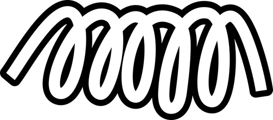 Spiral and swirl bold line. Design decoration