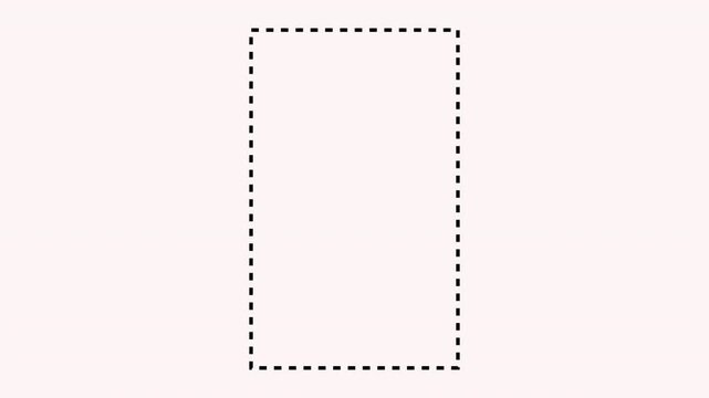 line dot frame animated on background ,dotted frame animation for statistics and data,loading animation with modren frame,Rectangular doodle scribble element motion graphic on transparent ,4k