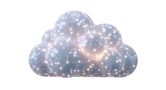 Network Cloud Technology Illustration