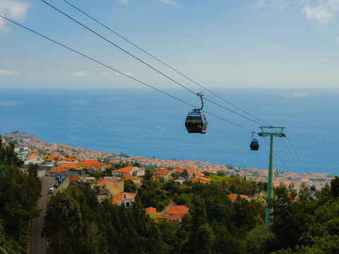 Cable car  in Funchal, Madeira island 