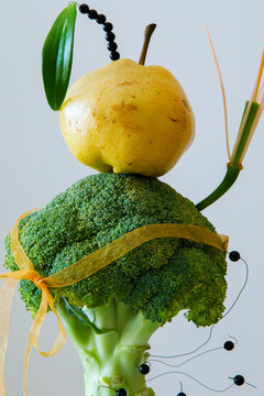 Still life with vegetables, fruits and different stuff