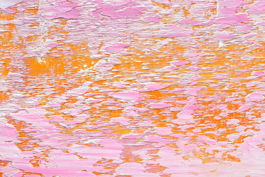 Light pastel orange pink oil painting