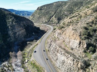 A UAV Drone Aerial Survey of  The Mill Creek Strand of the San Andreas Fault in California along Highway 38 near Forest Falls and Yucaipa looking at the landforms caused by Plate Tectonics 