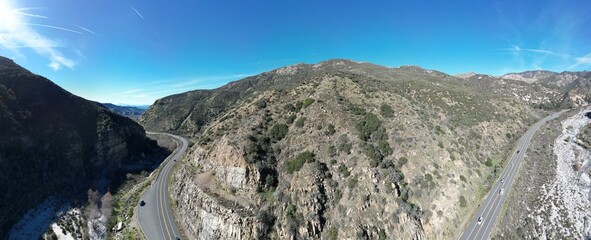 A UAV Drone Aerial Survey of  The Mill Creek Strand of the San Andreas Fault in California along Highway 38 near Forest Falls and Yucaipa looking at the landforms caused by Plate Tectonics 