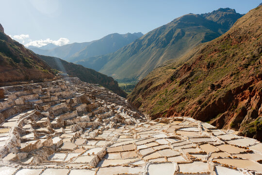 Salt ponds in Peruvian Andes 