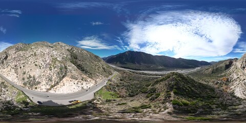 A UAV Drone Aerial Survey of  The Mill Creek Strand of the San Andreas Fault in California along Highway 38 near Forest Falls and Yucaipa looking at the landforms caused by Plate Tectonics 