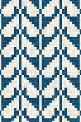 Scandinavian style seamless mosaic tiles pattern
