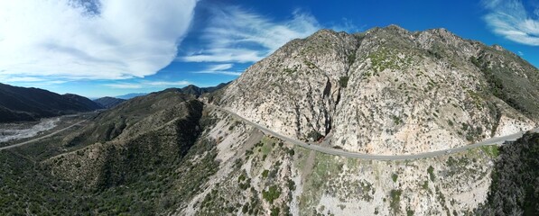A UAV Drone Aerial Survey of  The Mill Creek Strand of the San Andreas Fault in California along Highway 38 near Forest Falls and Yucaipa looking at the landforms caused by Plate Tectonics 