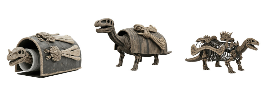 Albertosaurus sarcophagus dinosaur isolated on white background, tyrannosaur predator fossil reptile cutout PNG, Cretaceous carnivore dinosaur 3D render model, prehistoric hunter similar to T-Rex