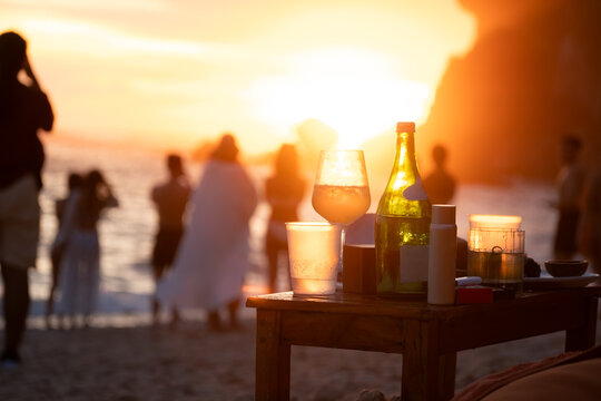 Sunset Drinks on Bali Beach
