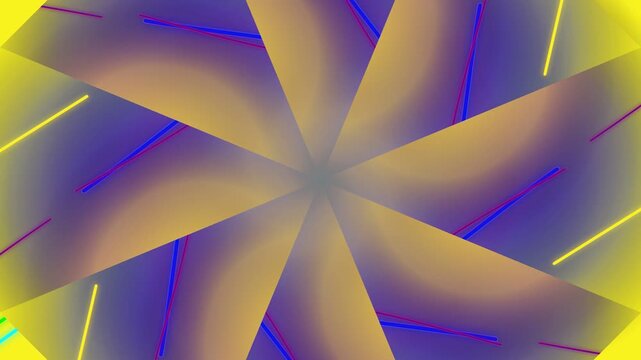 A vibrant abstract background displaying a radiant star-like pattern with yellow rays emanating from a teal-green center.