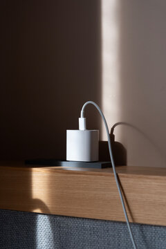 White Power Adapter Charging
