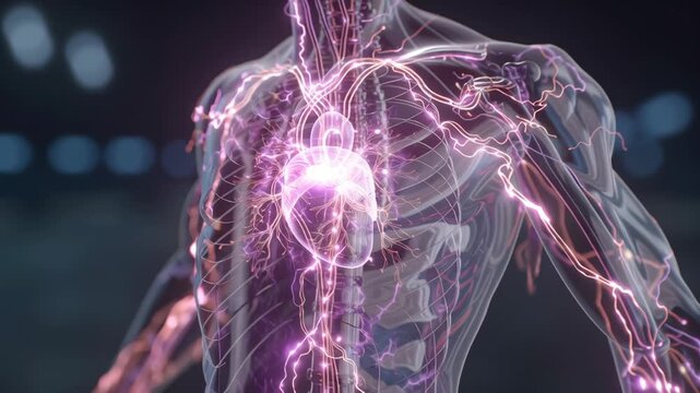 Understanding the human heart and circulatory system through close-up visuals and detailed animation