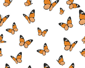 seamless background with butterflies